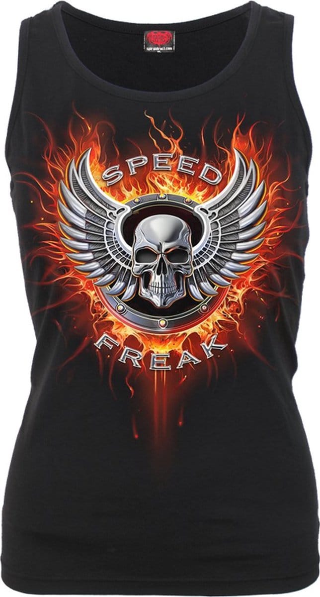 Spiral - Speed Freak Mouwloze top - M - Zwart