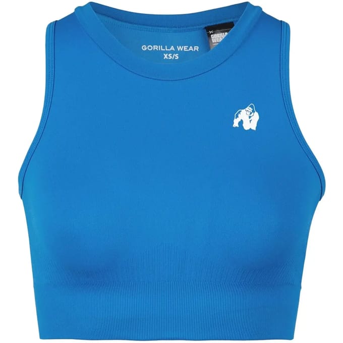 Gorilla Wear Olivia Seamless Crop Top - Blauw - M/L