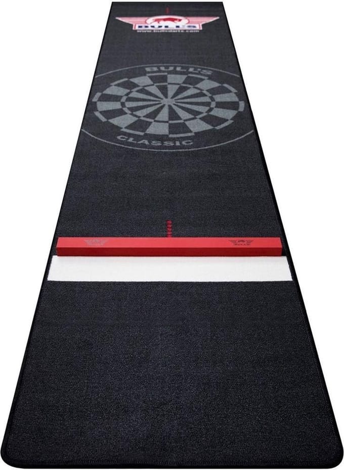 Bull's Carpet Dartmat + Oche 300x90cm - Black