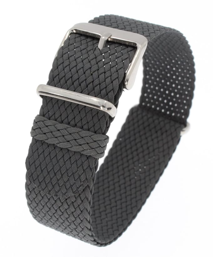Nato Perlon band donkergrijs 20mm