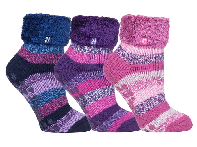 Heat Holders - Set van 3 gevoerde antislipsokken voor dames - Pack 5