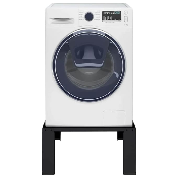 vidaXL - Wasmachine - voet - Zwart - 64 - x - 55 - x - 32,5 - cm - Staal