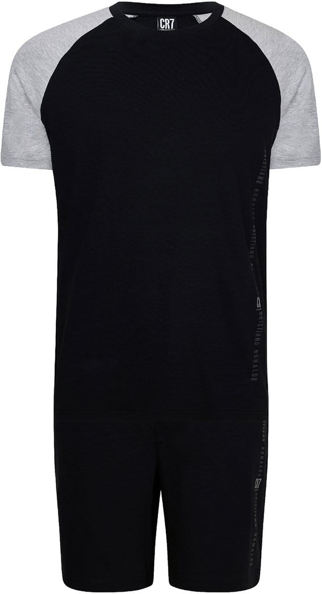 CR7 Heren Pyjama volwassenen kort (mix zwart/grijs)