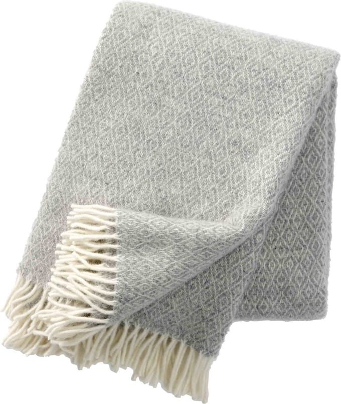 Klippan Stella - Plaid - 100% wol -light grey - grijs- 130x200 cm