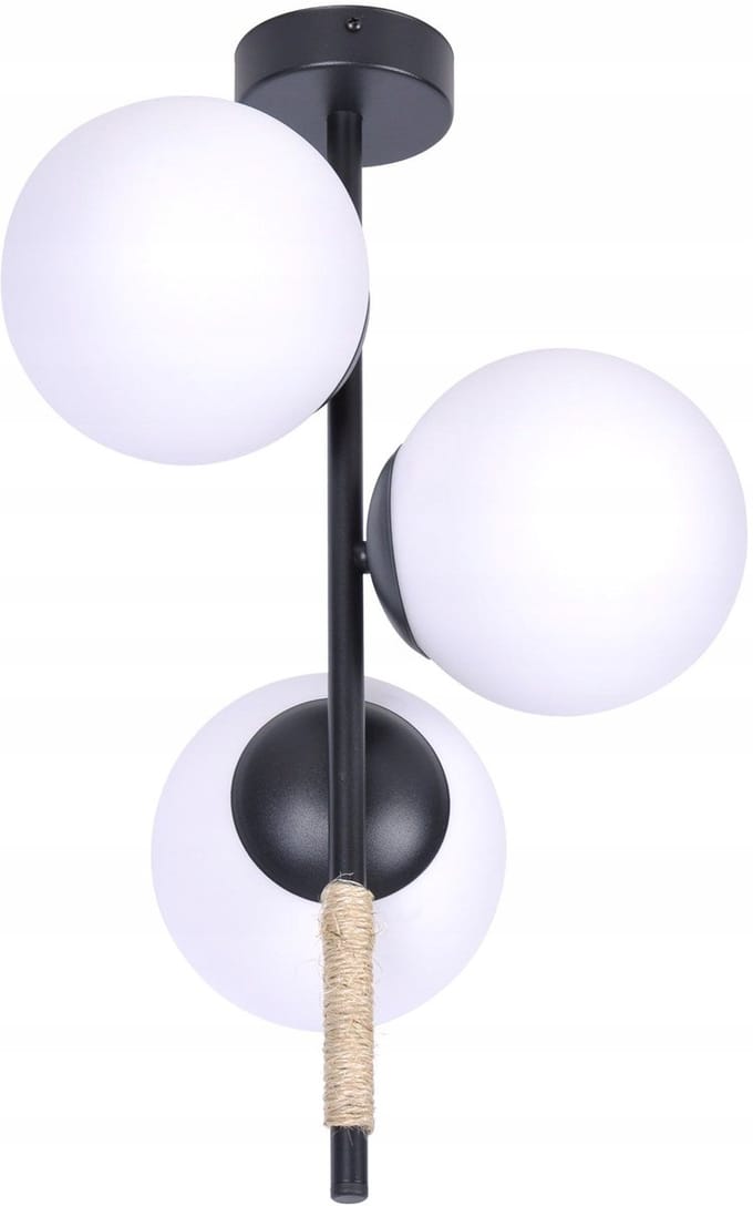 Kaja Tambo Plafondlamp 3x40W Wit/Zwart E27 - Stijlvolle Verlichting