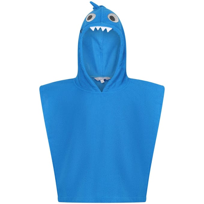 Regatta Handdoek met kap voor kinderen/Kinderen Bubbles De Haai (Hawaiiaans Blauw)