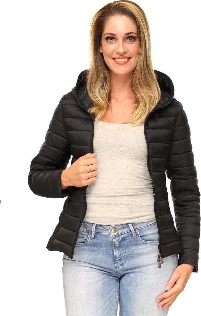 Versano Jenifer Korte Lightweight Dames Jas / Puffer Jacket L - Zwart