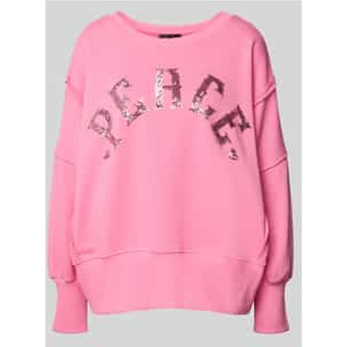 Oversized sweatshirt van puur katoen met statementstitching