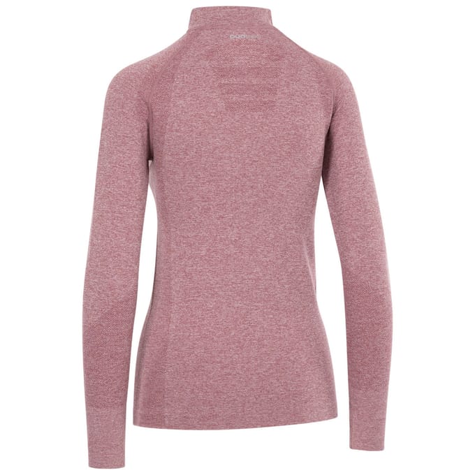 Trespass Dames pelina half zip active top met lange mouwen