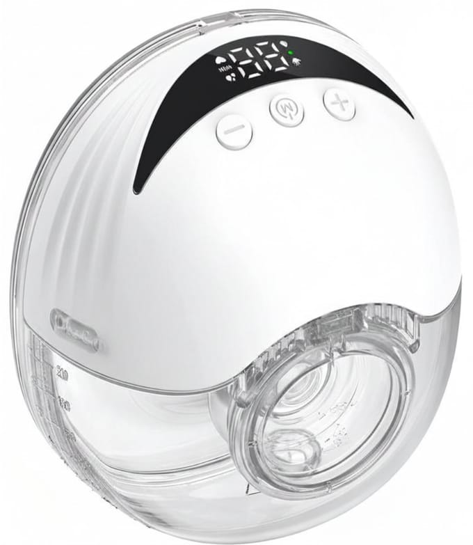 TIM® Borstkolf - Handsfree Borstkolf - Elektrische Borstkolf - Handkolf - Wit - 18cm x 14cm x 8cm