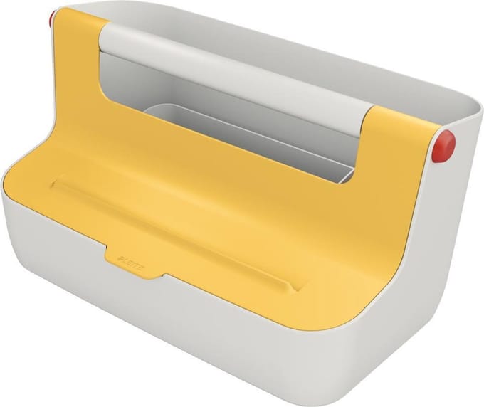 Leitz Cosy Draagbare Opbergdoos Met Vakjes - Opbergbox Met Deksel  - Warm Geel