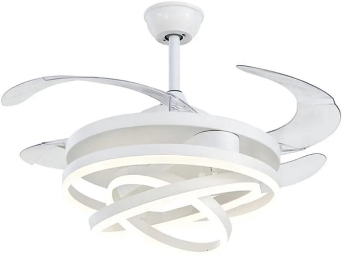 Nivard Plafondventilator - Met Verlichting - Plafond Ventilator - Met Lamp - Plafonniere Met Ventilator - Met Licht - Wit - 106cm