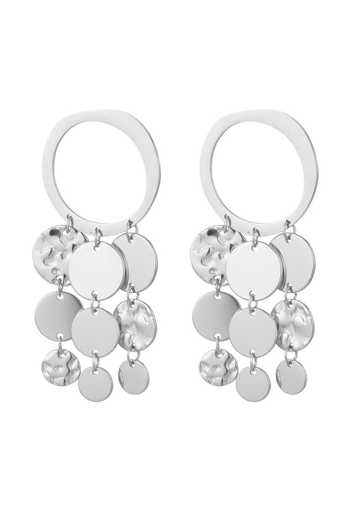 Bijoutheek Oorknoppen Discs Zilver