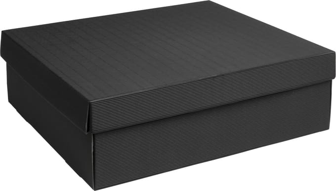 Geschenkdoos met deksel karton ZWART 45x40x14cm (35 stuks)