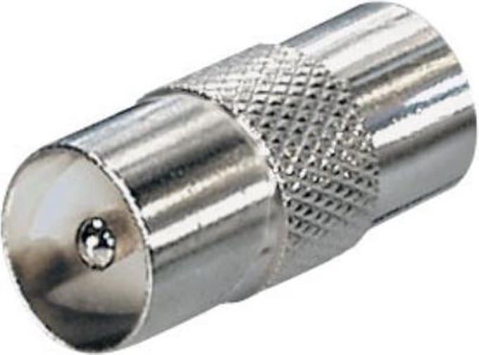 IEC (m) - IEC (m) coax koppelstuk / metaal