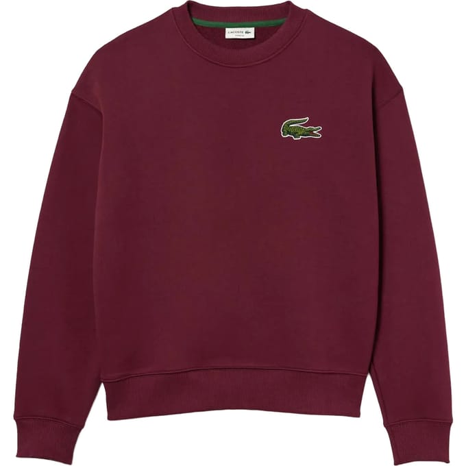 Lacoste Heren Fleece Loose Fit Sweatshirt (Bourgondië)
