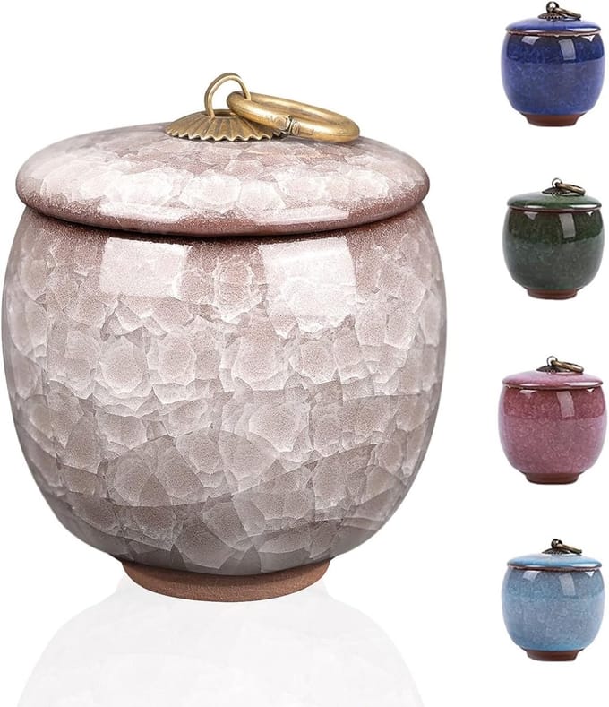 Mini Urn keramiek diamant pink 60ml