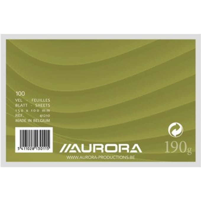 Aurora correspondentiekaarten ficard 100x150 mm - 100 stuks - blanco 190grs