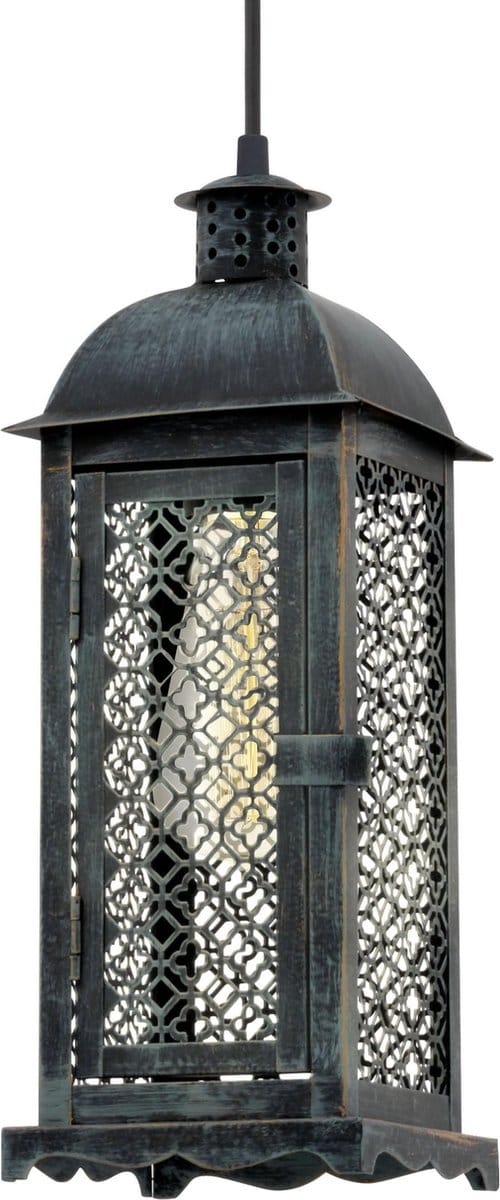 EGLO Vintage Lisburn - Hanglamp - 1 Lichts - Patina Groen