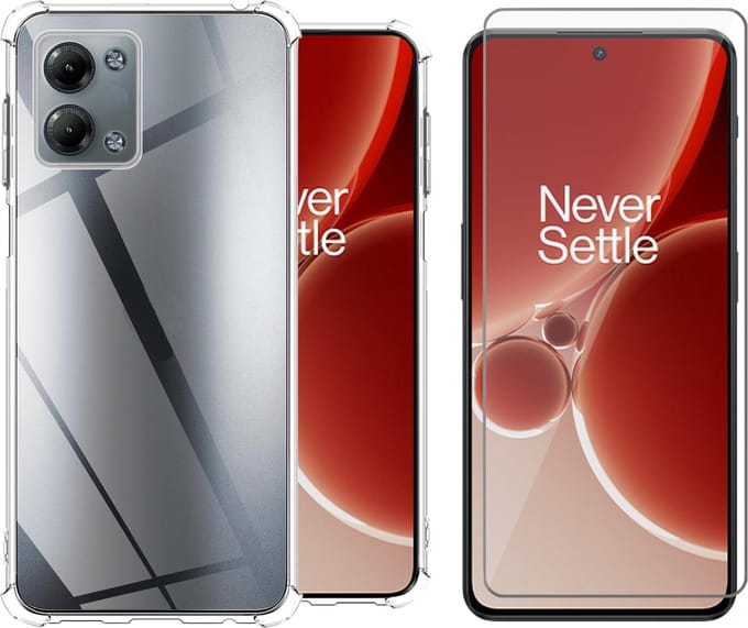 Hoesje geschikt voor OnePlus Nord 3 - Screenprotector Glas - Shockproof Transparant