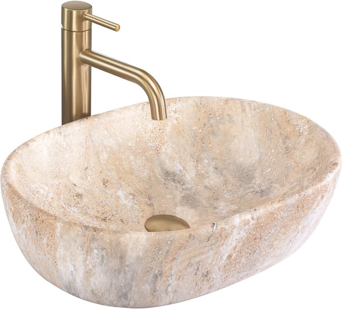 Rea Amelia - Opzetwastafel - Beige - 48x34,5x13,6 cm