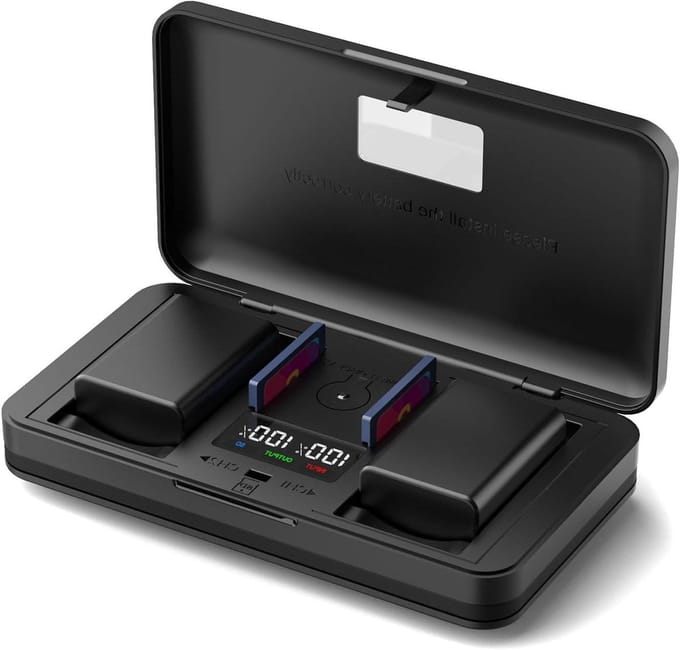 Camera Batterij Oplader Set - Dubbele Batterij Lader - Camera Accu Opladen - Met SD Kaartlezer