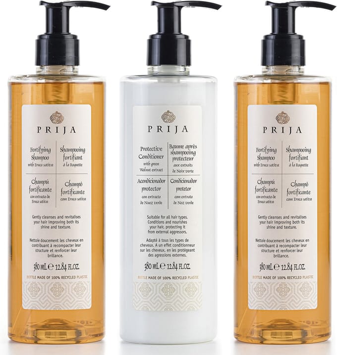 PRIJA - Cosmetica set: 2x rucola shampoo + 1x beschermende conditioner