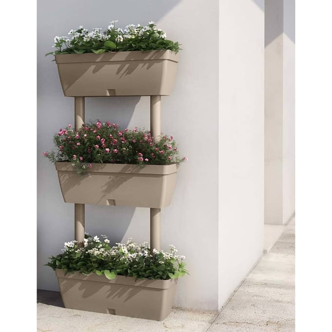 vidaXL Plantenbakken 6 st 100 cm taupe