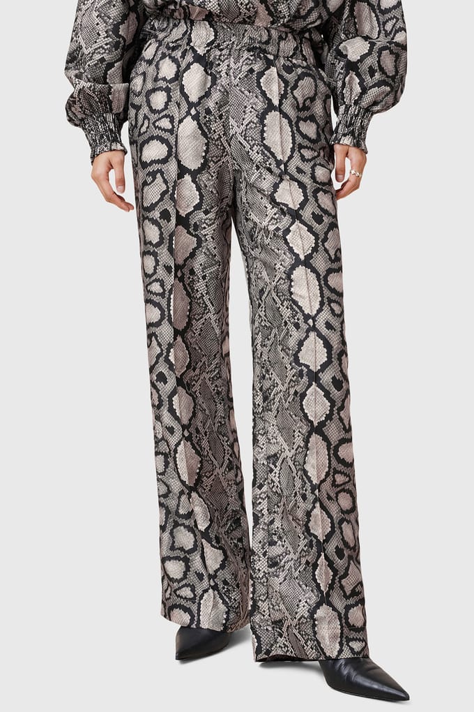 AllSaints Charli Trouser Flow Ecru White Taglia: 2 | Pantaloni Outlet | Donna | Marrone