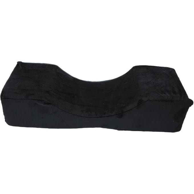 Oreiller de Main Élastique en Forme de U pour Art des Ongles Domestique Extension de Cils Repose-Oreiller PU Noir black