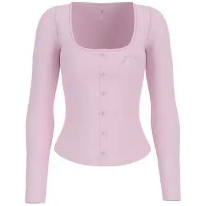 Pyjamabovendeel met structuurmotief, model 'Lia'
