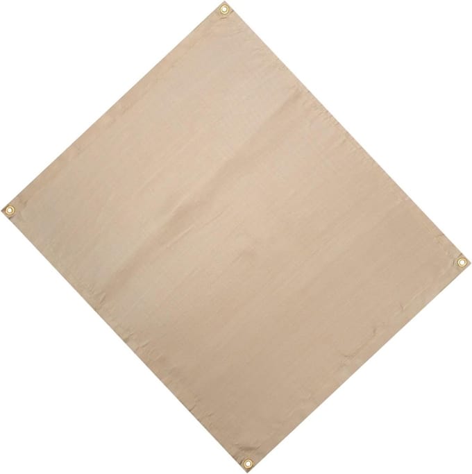 Vuurplaatsmat - Hittebestendige Mat - Veilig Buiten - Opvouwbaar Ontwerp - 60 x 80 cm - Kaki