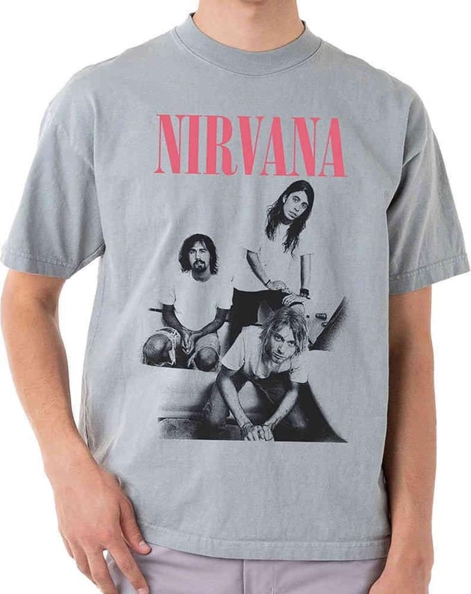 Nirvana Bathroom Photo Heren T-shirt - gemêleerd grijs - M