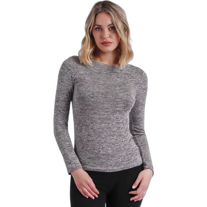 T-shirt warme lange mouwen en bootkraag voor dames Admas
