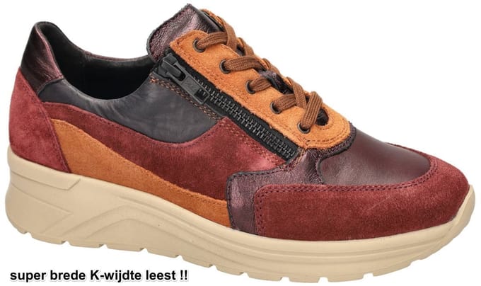 Solidus -Dames - bordeaux - sneakers - maat 39.5