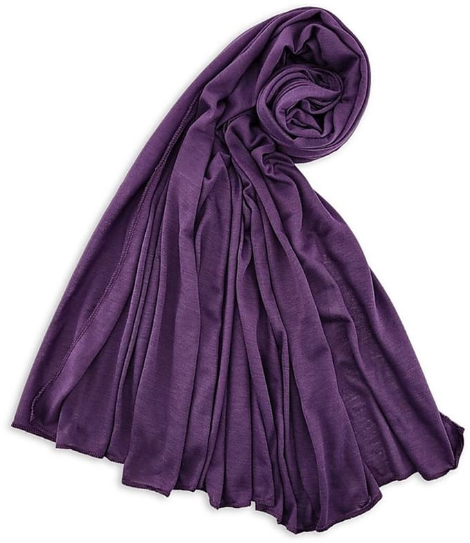 JB Collection - Hoofddoeken - hoofddoek polyester jersey uni paars - paars