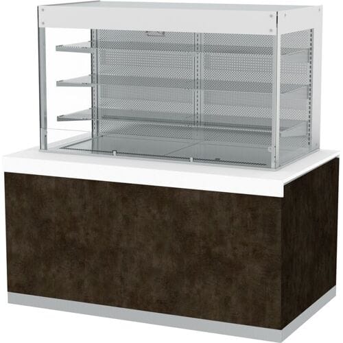 GGM Gastro Koelvitrine PRAG - 1400mm - met 3 schappen zilver