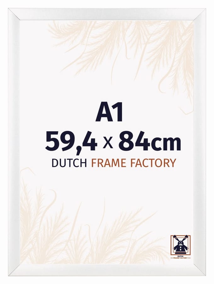 Fotolijst A1 59,4x84 cm - MDF - Wit Mat - Praag