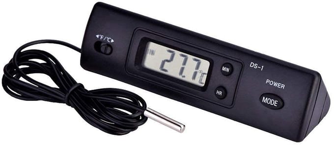 Dailygoods - Digitale Thermometer - Temperatuur Meter - Compact en Robuust - LCD Display - Vochtigheid Meting - Voor Koelkast en Aquarium