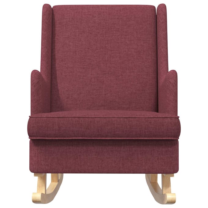 vidaXL - Schommelstoel - Wijnrood - 62 - x - 80 - x - 85 - cm - Stof