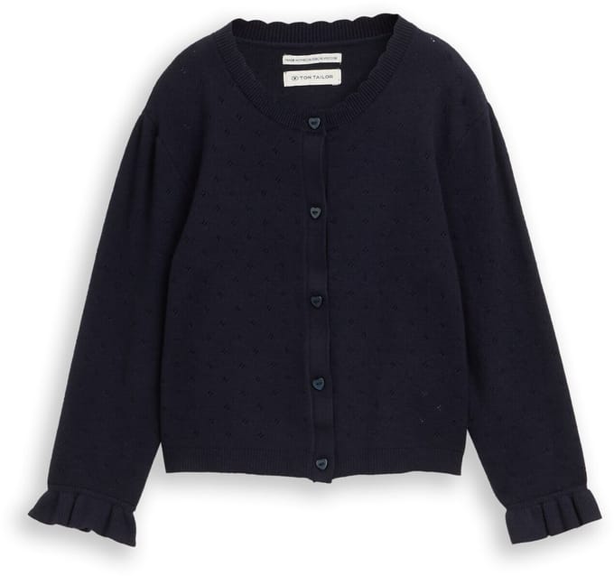 Tom Tailor - Vest met gaasmotief - Maat 92/98 - sky captain blue