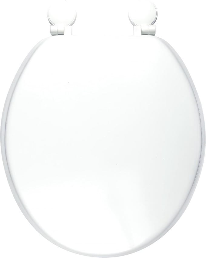 Houten WC-bril met Kunststof Scharnieren