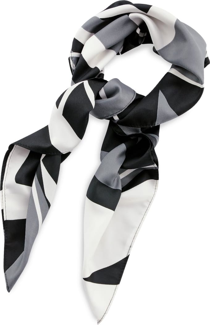 JB Collection - Sjaals - sjaal patroon grijs wit vierkant - zwart / grijs / wit