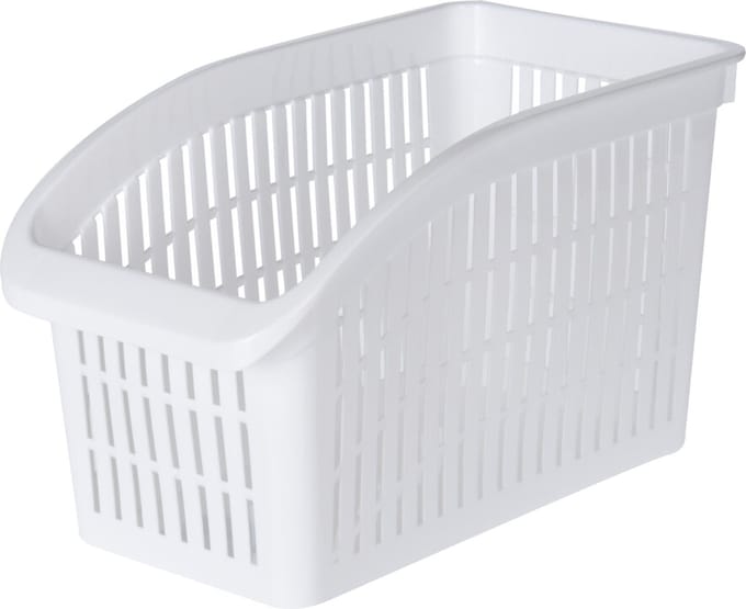 Excellent Houseware Kunststof Fruitmand - Witte Keukenbewaarorganizer voor Vers Fruit, 29 x 16 x 17 cm