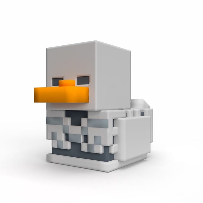 Numskull - Mini TUBBZ Badeend - Minecraft - Skelet (Badeen Editie) - 5cm