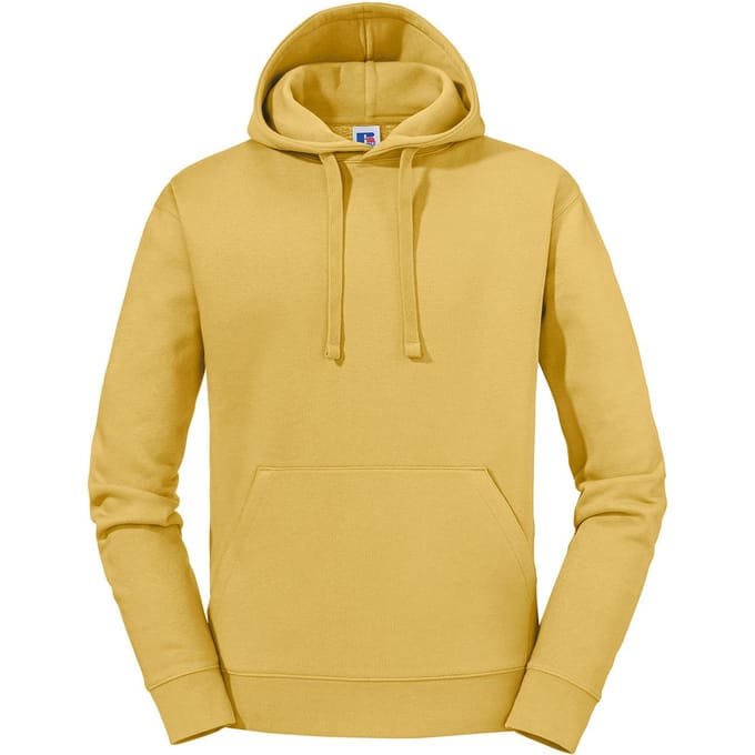 Russell Heren Authentieke Effen Hoodie (Mosterdgeel)
