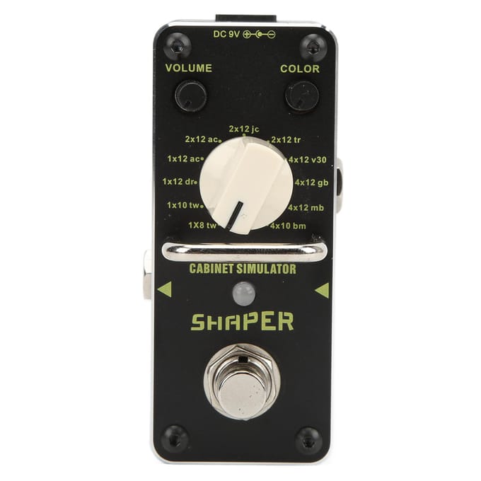 Pédale d'Effet Guitare Shaper Simulateur d'Ampli Analogique Mini Simple True Bypass Accessoire black