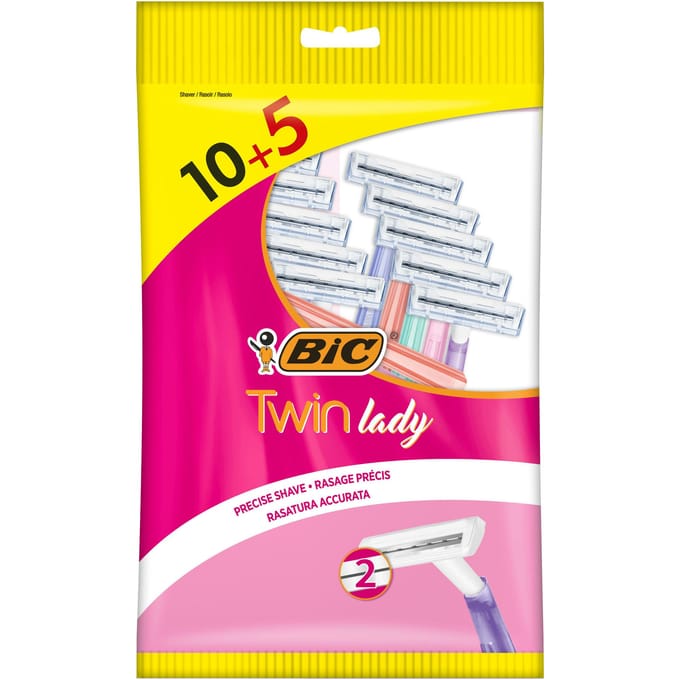 Bic Twin Lady Wegwerp Scheermesje 15 st
