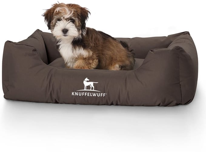 Knuffelwuff waterafstotende hondenbed Finlay M-L 85 x 63cm bruin