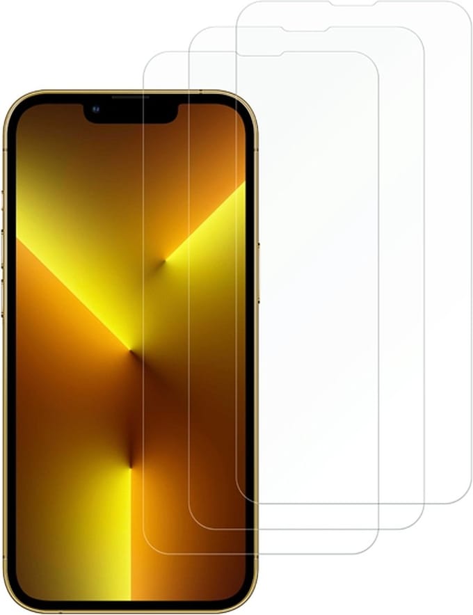 Eko, Screenprotector geschikt voor iPhone 13 Mini - [3 Stuks] Tempered Glass, Transparant